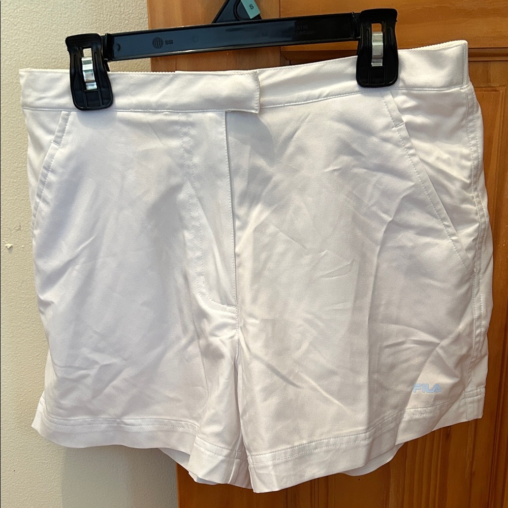 Fila Women's White Performance Athletic Shorts Sz M